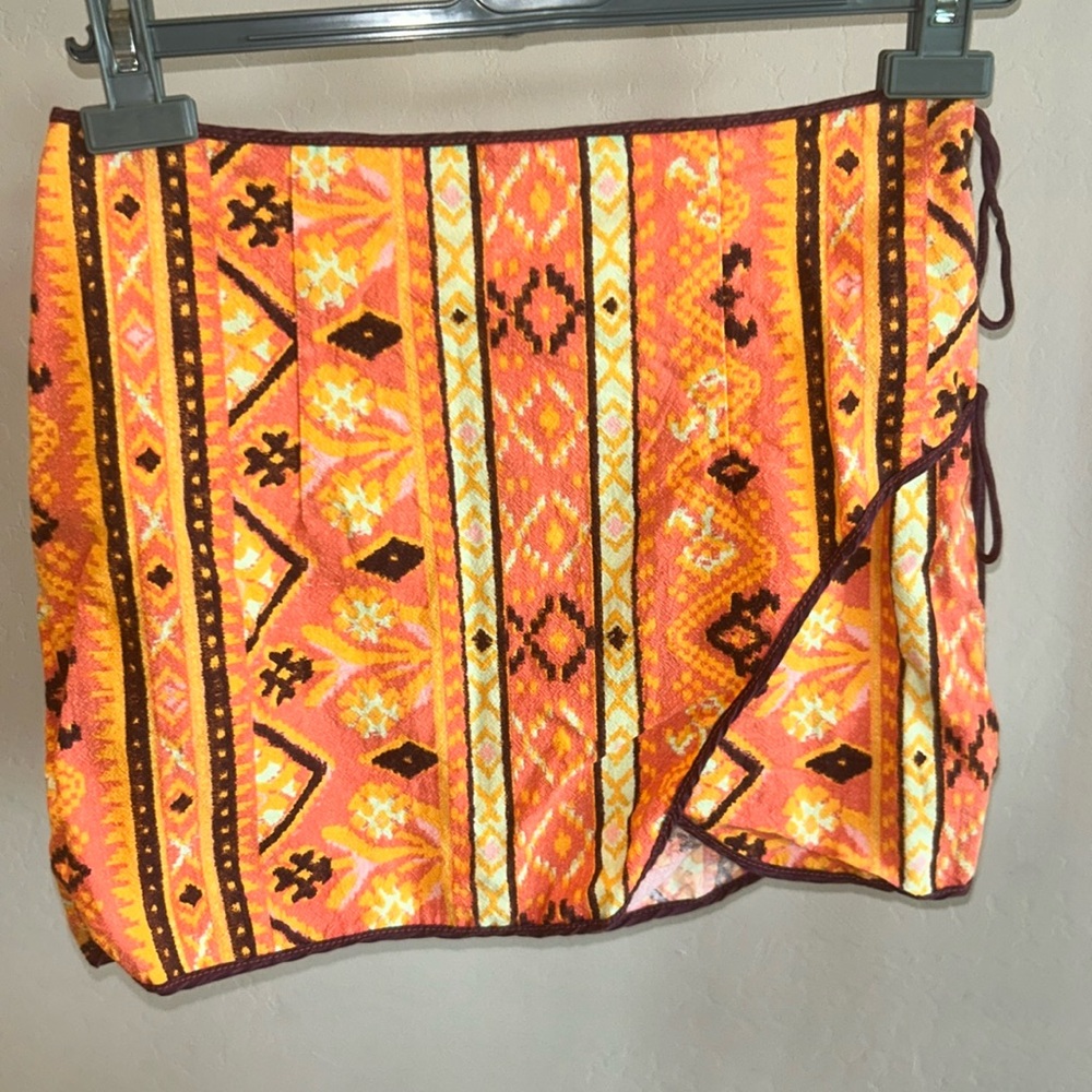 Free People Size 2 multi color bohemian skirt